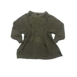 Express Women's Cotton Blend Green Sweater Size M Winter Fall Capsule Workwear